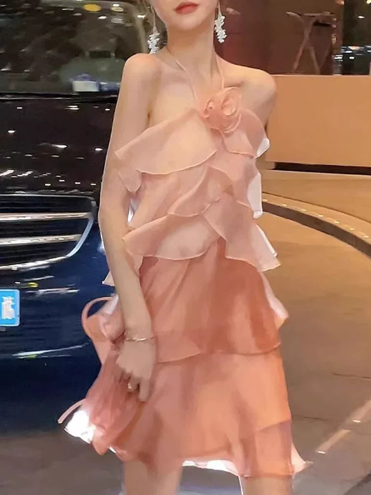 A Line Halter Short Evening Dress Cocktail Dresses Short Birthday Party Dress