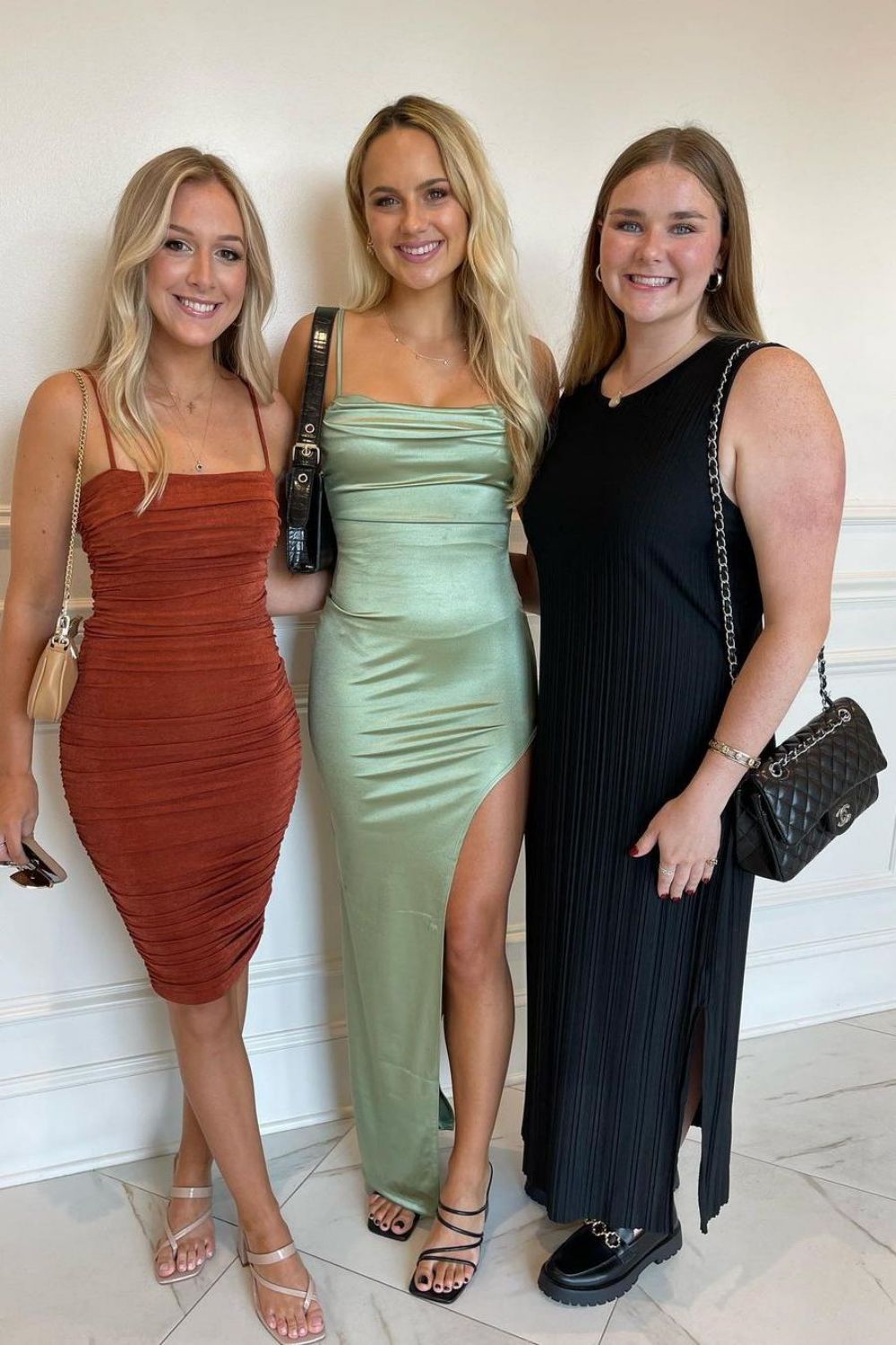 Sheath Spaghetti Straps Green Long Prom Dress with Split Front - FashionDia