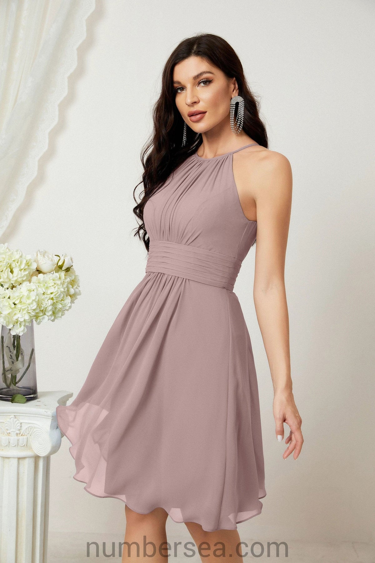 Halter Homecoming Dresses Formal Evening Party Cocktail Dress 28011 Clearance sale (ZD16954)