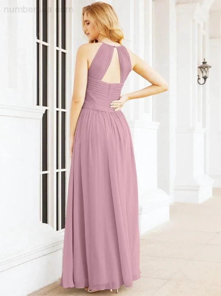 ZapDress Sleeveless Bridesmaid Dresses Long Prom Gown Zipper with Keyhole Back 28056 (ZD17040)