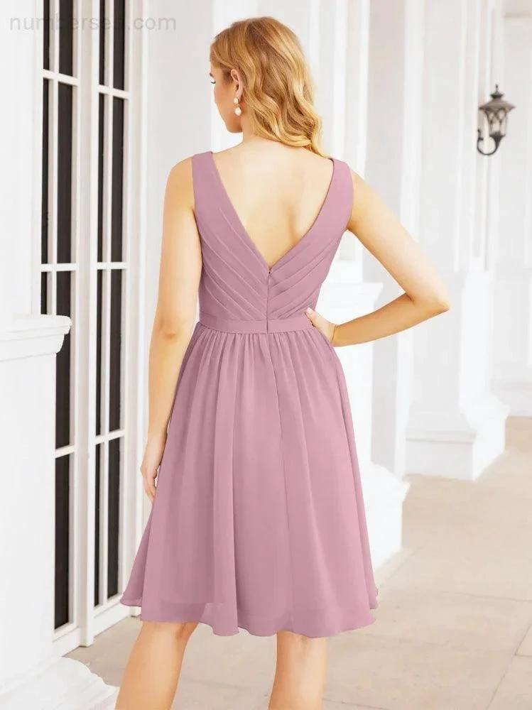 ZapDress Homecoming Dresses Knee Length Skirt V Back 28062 (ZD16943)