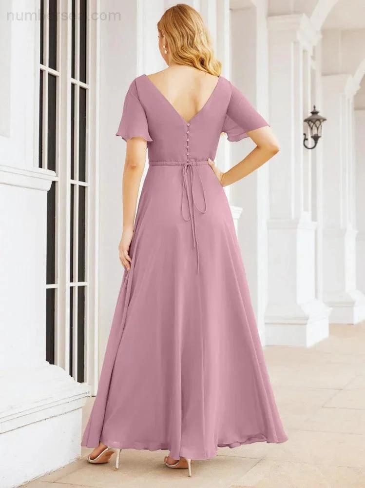 ZapDress Formal Prom Gowns for Mother of The Bride Short Sleeves Bridesmaid Dress 28049 (ZD16995)