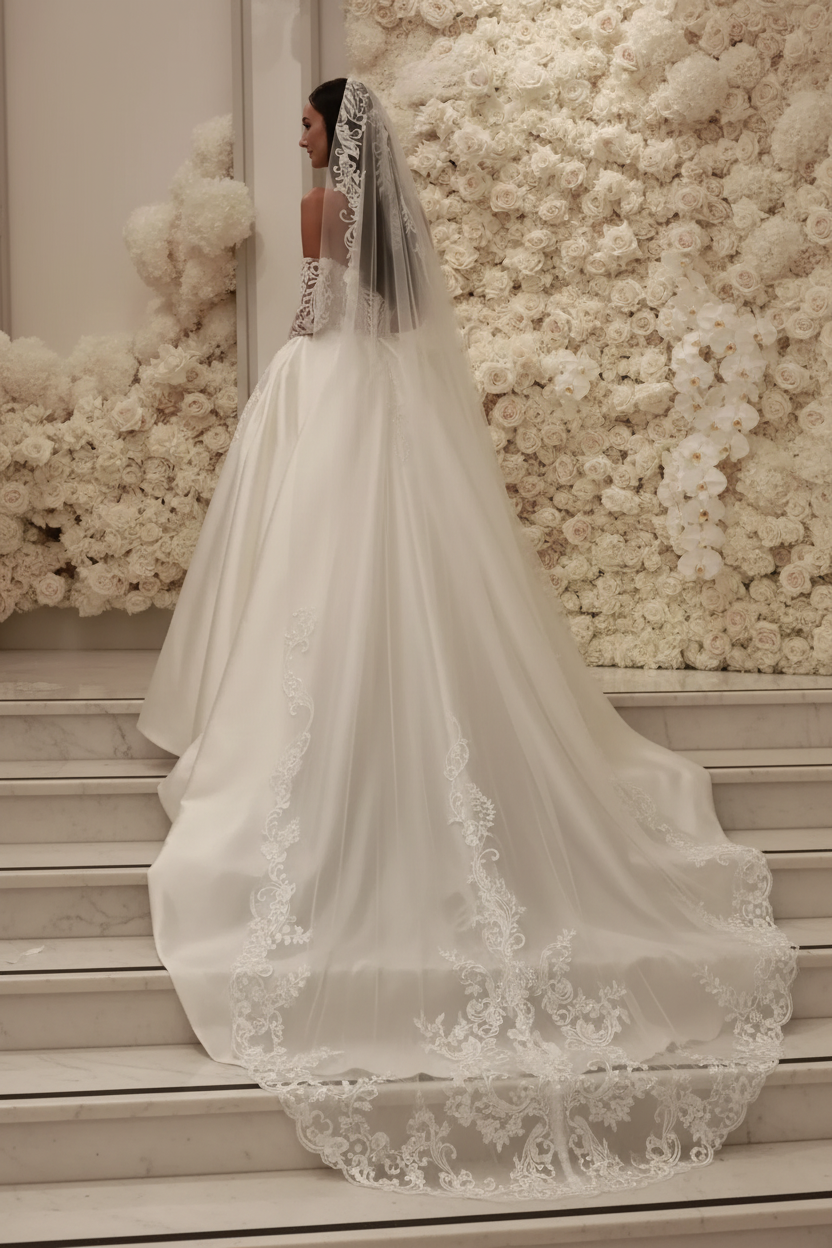 Arabic Lace Saudi Ball Gown Wedding Dress For Bride Strapless Pearls Satin Wedding Dresses Ruffle Dubai R Bridal Gowns Plus Size (ZD17412) - View 2 | VelvetHem