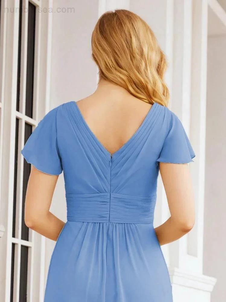 ZapDress Formal Prom Gowns for Mother of The Bride Cap Sleeves Bridesmaid Dress 28047 (ZD16958)