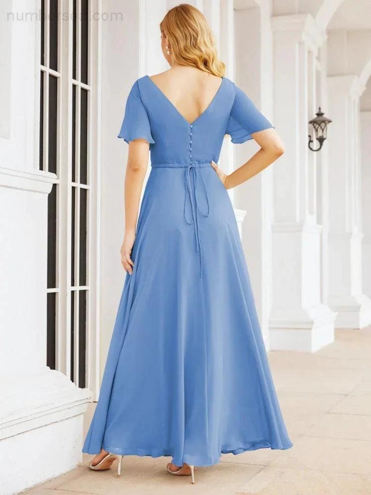 ZapDress Formal Prom Gowns for Mother of The Bride Short Sleeves Bridesmaid Dress 28049 (ZD16995)
