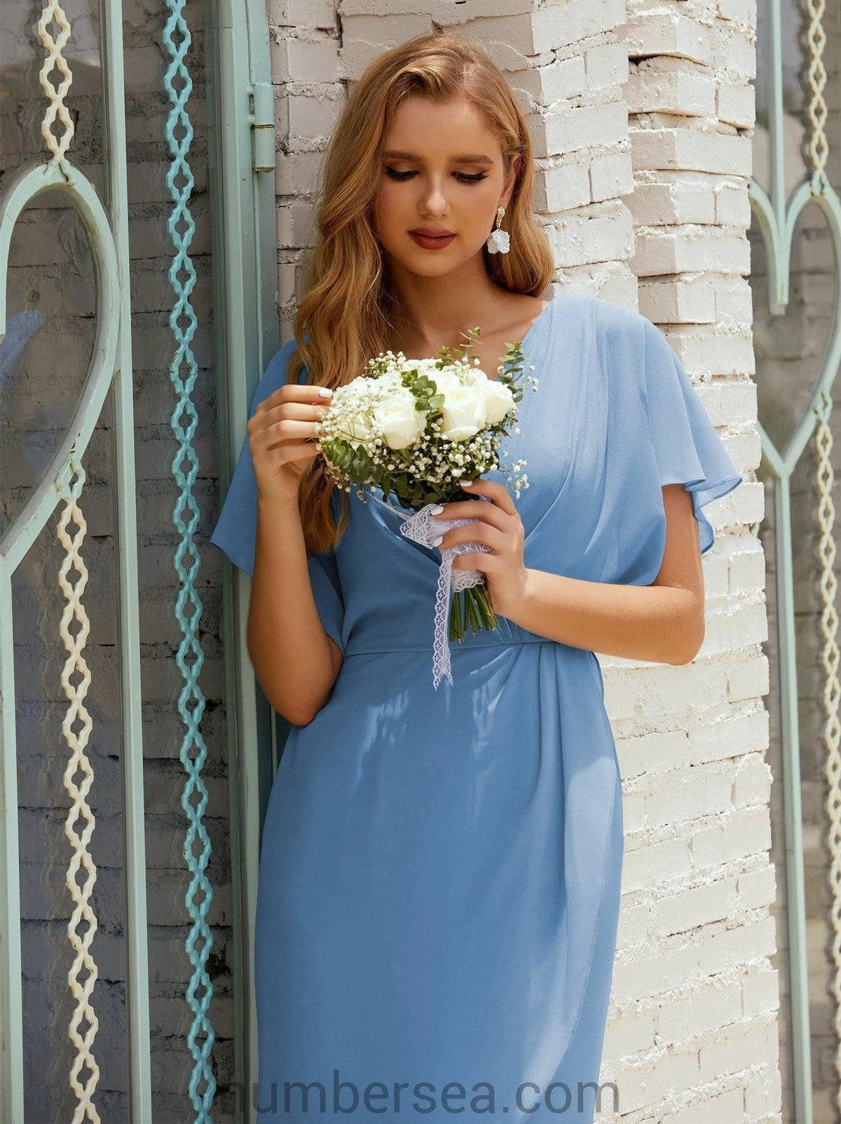 Homecoming Dresses Knee Length Sleeveless Prom Gowns 28021 (ZD16955)