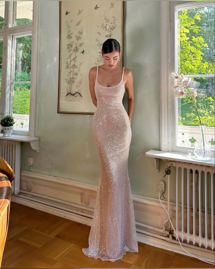 Shiny Mermaid Sequin Prom Dress Long Birthday party Evening Gown - FashionDia