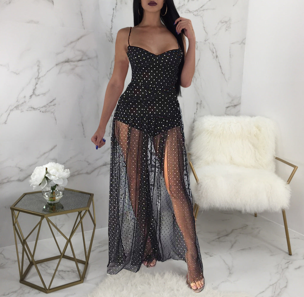Underwood Strapless Smocked Crochet Midi Dress Black