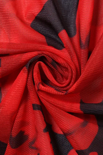 Ruched Low-Neck Floral Dress - View 7 | FashionDia