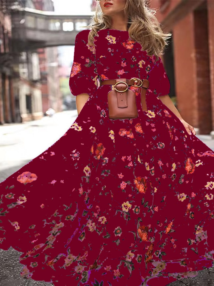 Bohemian Flowy Printed Maxi Dress
