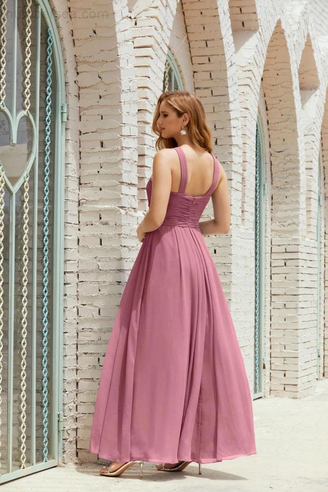 Halter Bridesmaid Dresses Formal Cocktail Prom Gown 28015 (ZD16956)