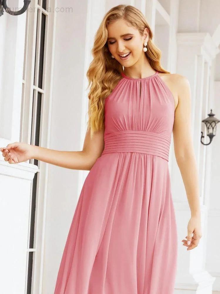 ZapDress Keyhole Bridesmaid Dresses Sleeveless Formal Evening Party Prom Gowns 28043 (ZD17032)