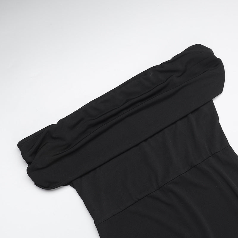Showstopper Slit Dress Black