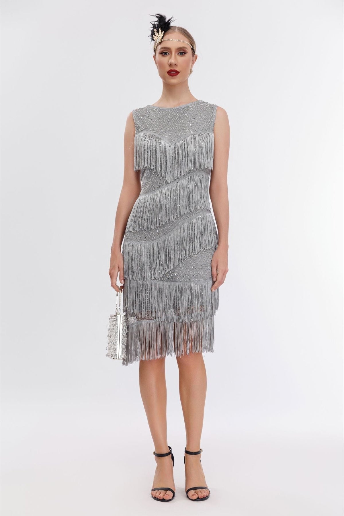 Vintage Beaded Fringe Party Dress - View 6 | VelvetHem