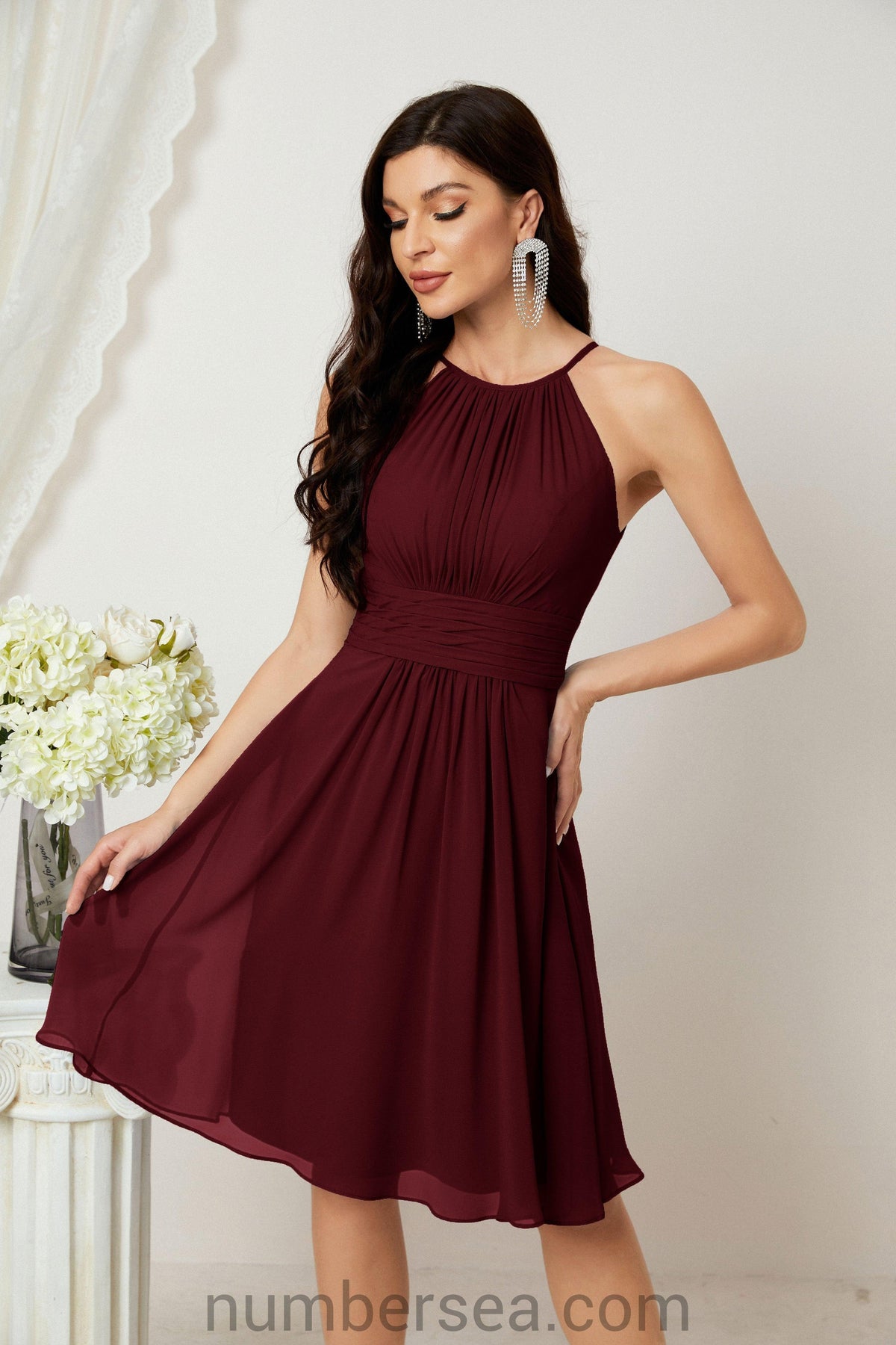 Halter Homecoming Dresses Formal Evening Party Cocktail Dress 28011 Clearance sale (ZD16954)