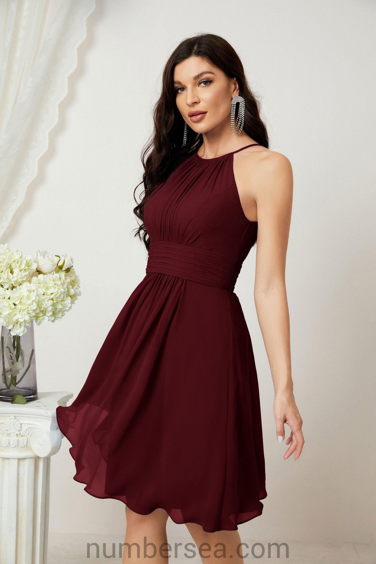 Halter Homecoming Dresses Formal Evening Party Cocktail Dress 28011 Clearance sale (ZD16954)