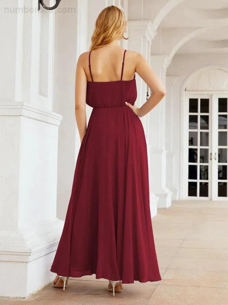 ZapDress Halter Long Bridesmaid Dresses Formal A line Juniors Dress 28029 (ZD17029)