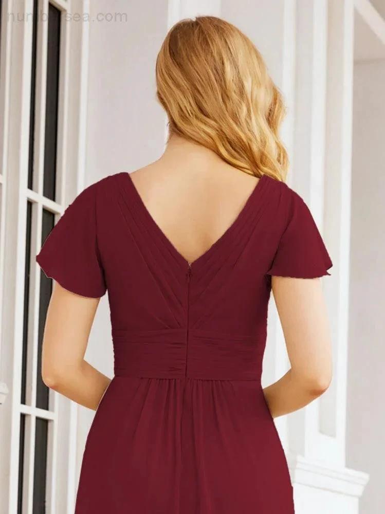 ZapDress Formal Prom Gowns for Mother of The Bride Cap Sleeves Bridesmaid Dress 28047 (ZD16958)