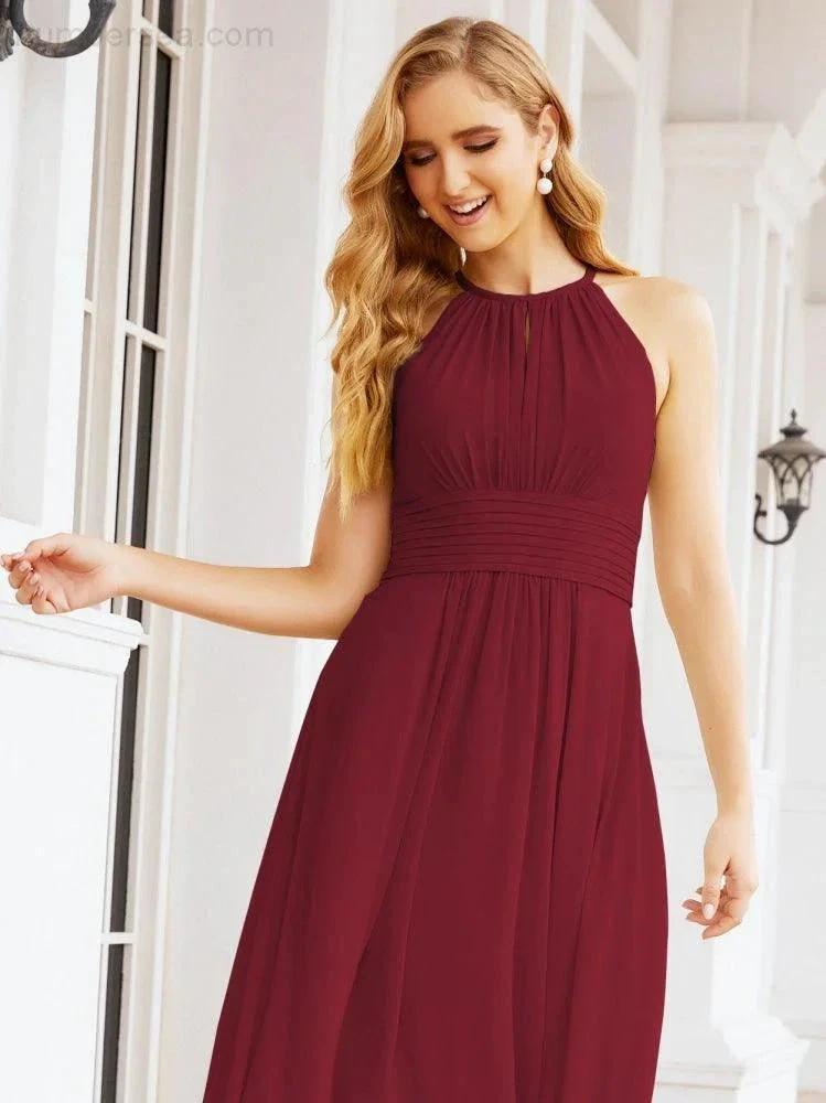ZapDress Keyhole Bridesmaid Dresses Sleeveless Formal Evening Party Prom Gowns 28043 (ZD17032)