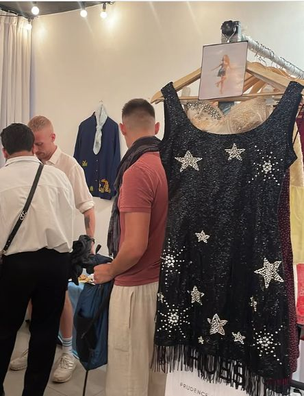 Sparkling Tassel Square Neck Star Sequin Open Back Homecoming Dress fg8346