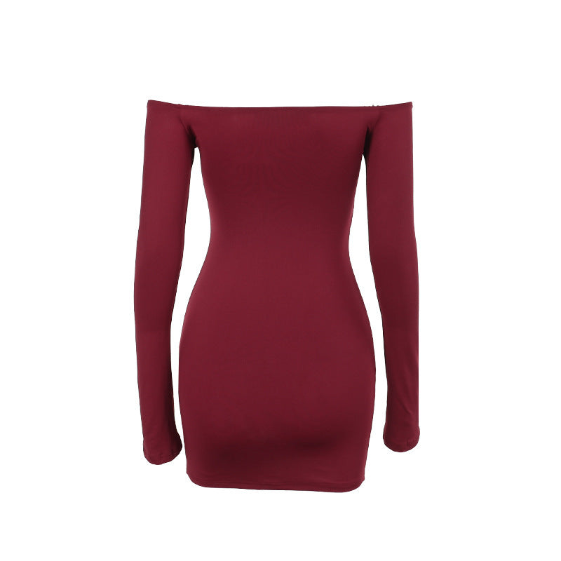Crimson Kiss Mini Bodycon Dress Maroon