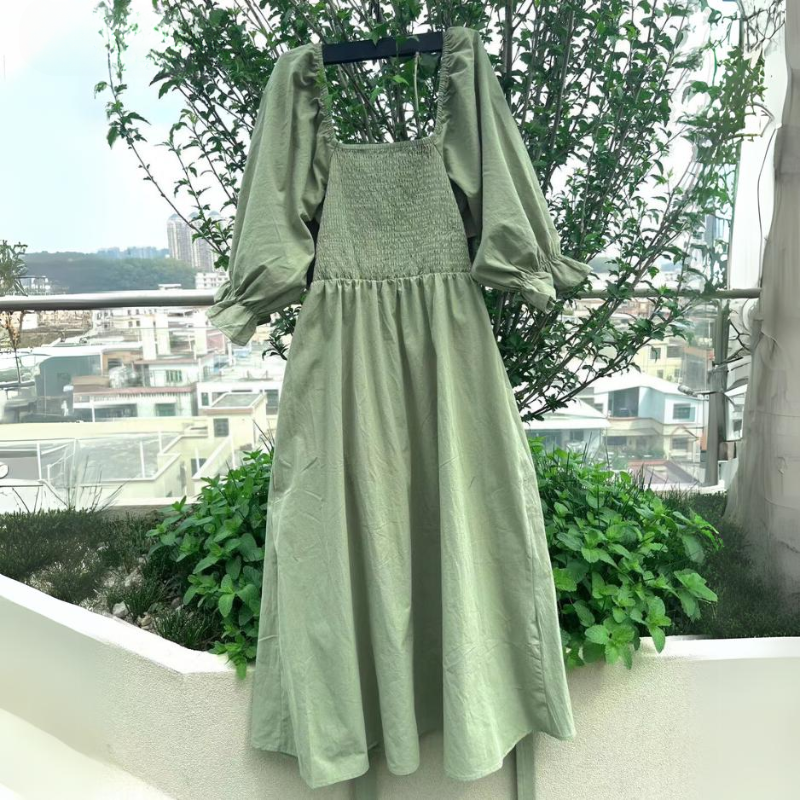 Stella Exclusive French Dress with Ruffled Sleeves Boutique Collection