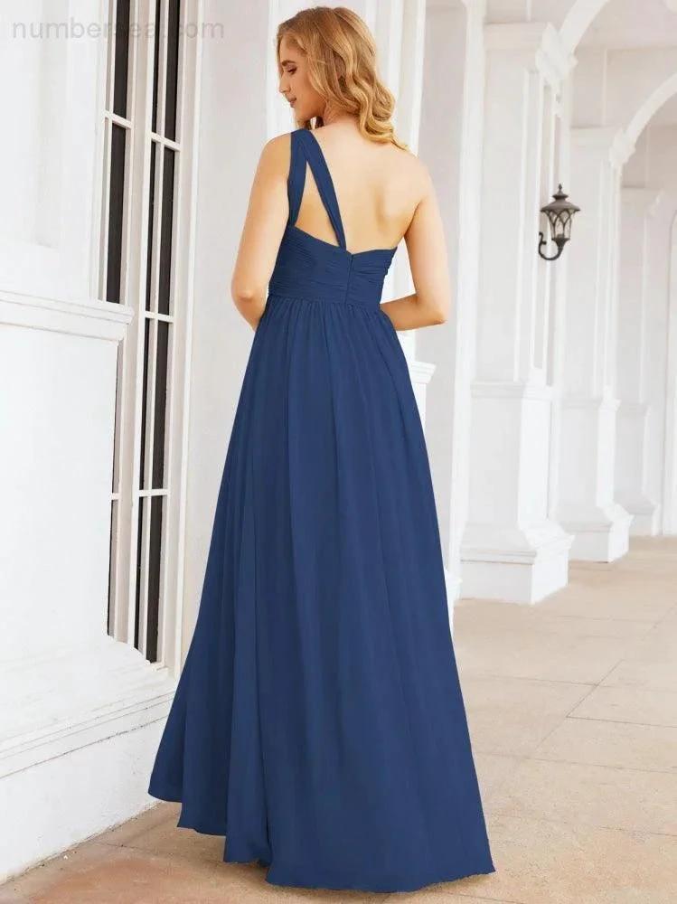 ZapDress One Shoulder Bridesmaid Dresses Long Maxi Formal Evening Party Prom Gowns 28061 (ZD17044)