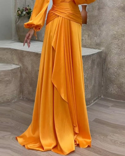 Maria Elevated José Dress One Shoulder Solid Color Two Piece Set Statement Occasion Edit