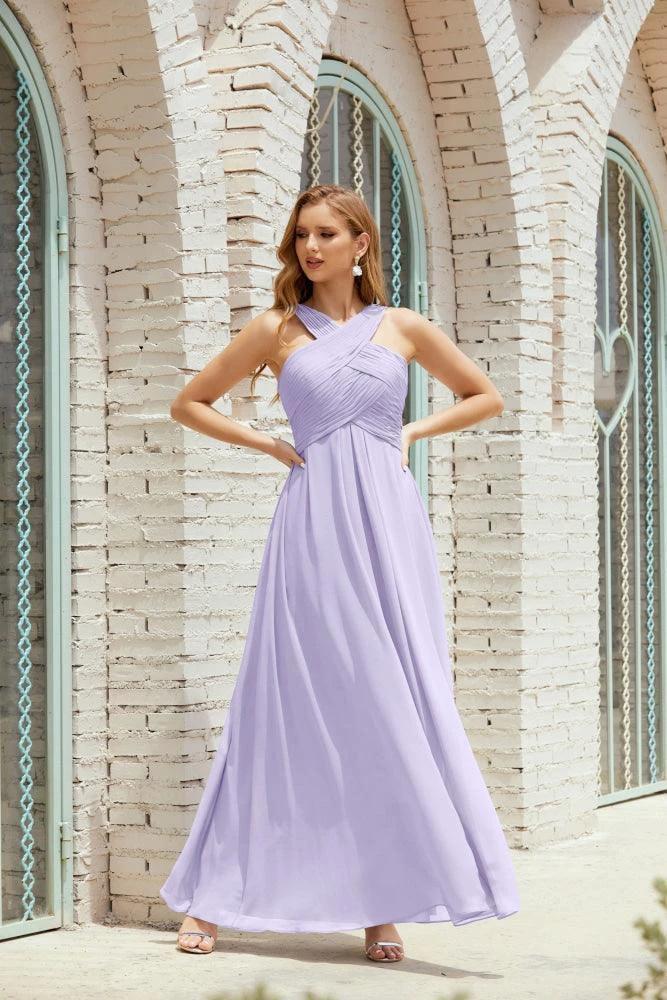 Halter Bridesmaid Dresses Formal Cocktail Prom Gown 28015 by numbersea