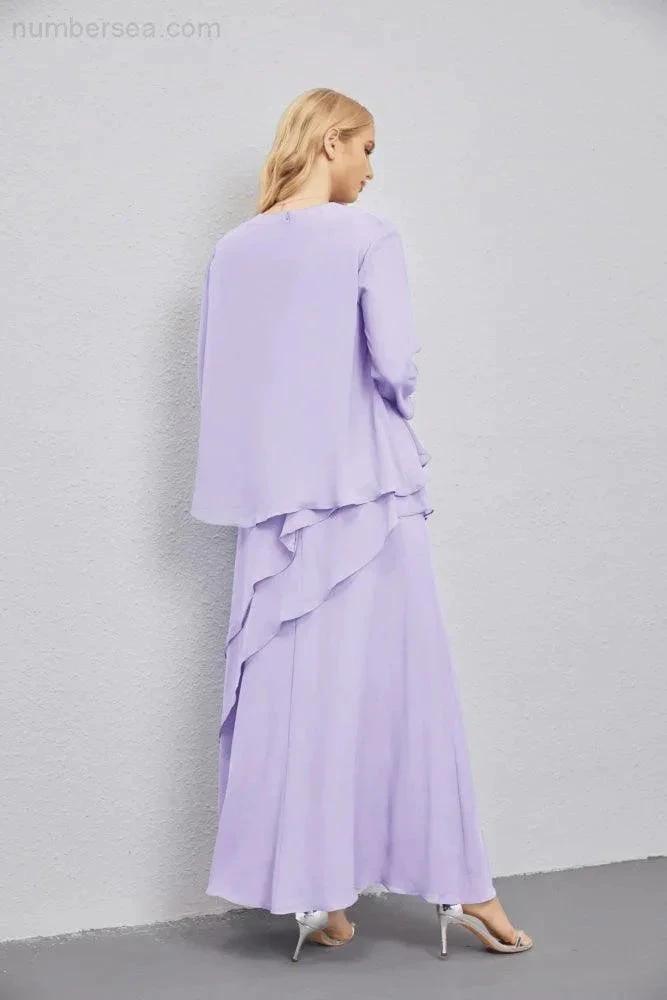 Mother of Bride Dresses with Open Front Lightweight Cardigan Formal Prom Gown 28081 (ZD16990)