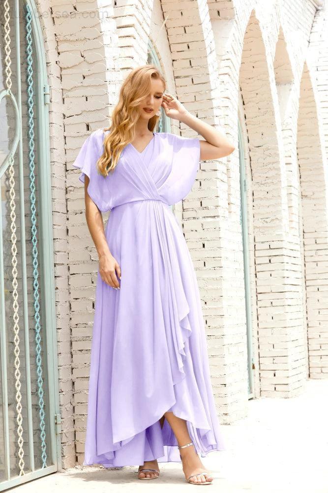 Zapdress Mother of The Bride Dresses Plus Size V-Neck Floor Length Formal Prom Dress for Wedding Guest 28020 (ZD17058)