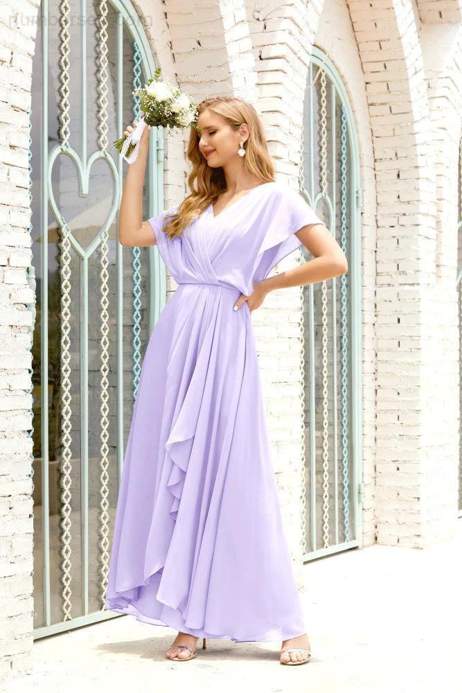 Zapdress Mother of The Bride Dresses Plus Size V-Neck Floor Length Formal Prom Dress for Wedding Guest 28020 (ZD17058)