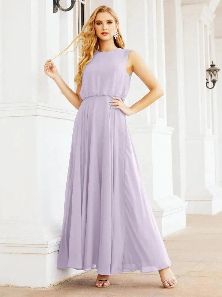 Numbersea Sleeveless Long Bridesmaid Dress A line Formal Evening Prom Gown 28025 by numbersea