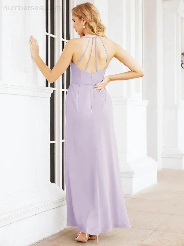 ZapDress Spaghetti Strap Bridesmaid Dresses V-Neck Long A-Line Formal Prom Gowns 28063 (ZD17045)