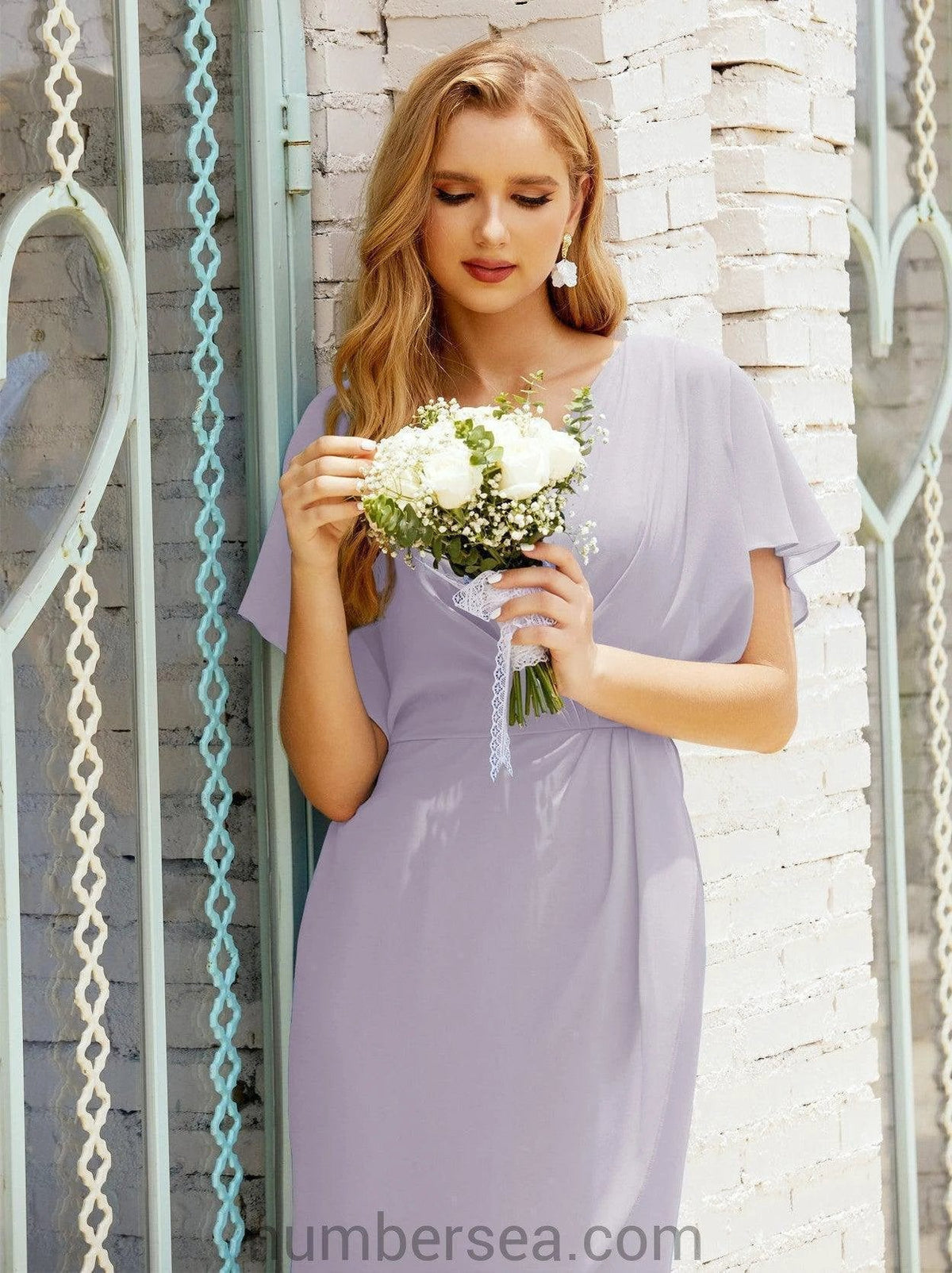 Homecoming Dresses Knee Length Sleeveless Prom Gowns 28021 (ZD16955)