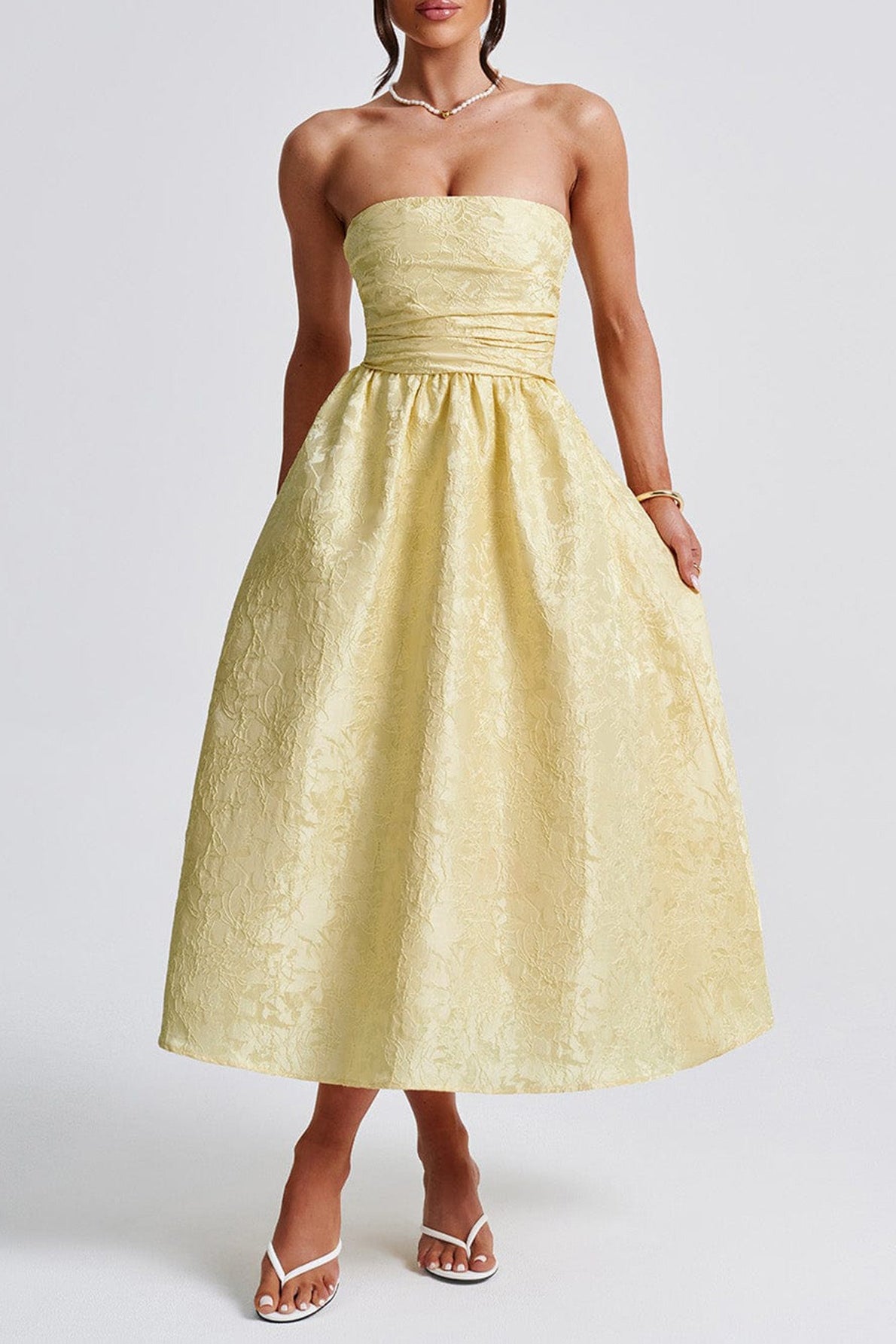 Strapless Elegant Party Dress with Premium Everyday Styling