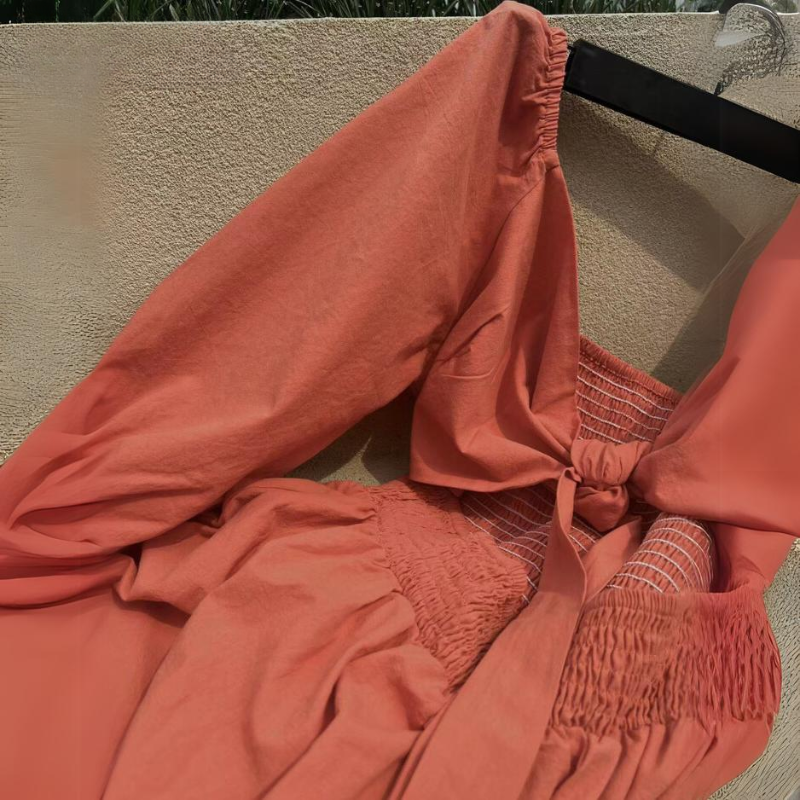 Stella Exclusive French Dress with Ruffled Sleeves Boutique Collection