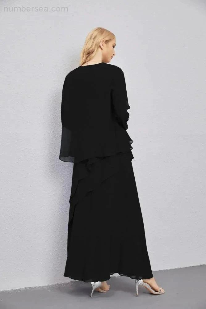 Mother of Bride Dresses with Open Front Lightweight Cardigan Formal Prom Gown 28081 (ZD16990)