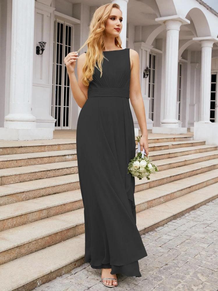 Numbersea Bridesmaid Dresses for Wedding Ruffles Long Formal Prom Gowns 28039 by numbersea