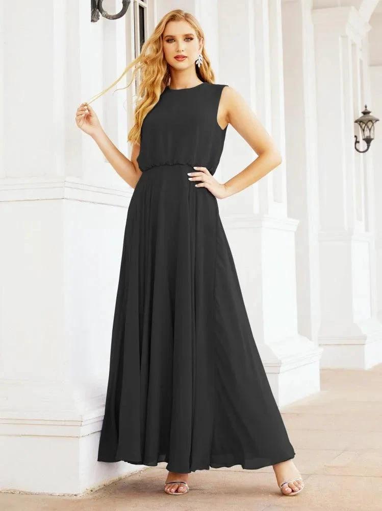 Numbersea Sleeveless Long Bridesmaid Dress A line Formal Evening Prom Gown 28025 by numbersea