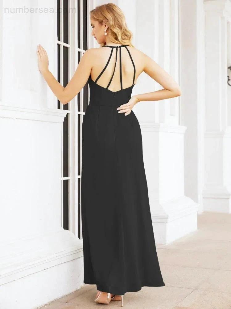 ZapDress Spaghetti Strap Bridesmaid Dresses V-Neck Long A-Line Formal Prom Gowns 28063 (ZD17045)