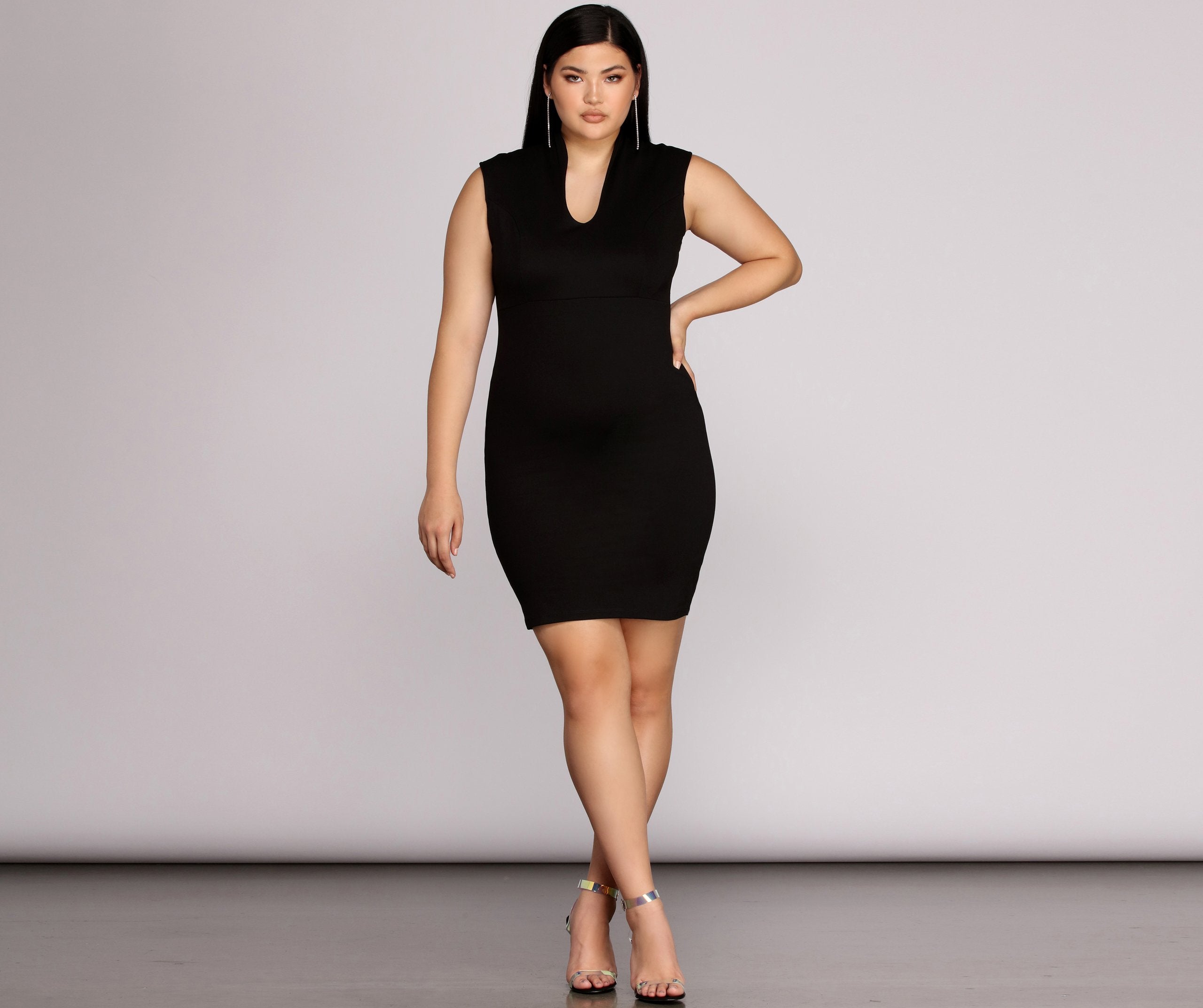 Plus Classic Midi Dress - Fashionpara