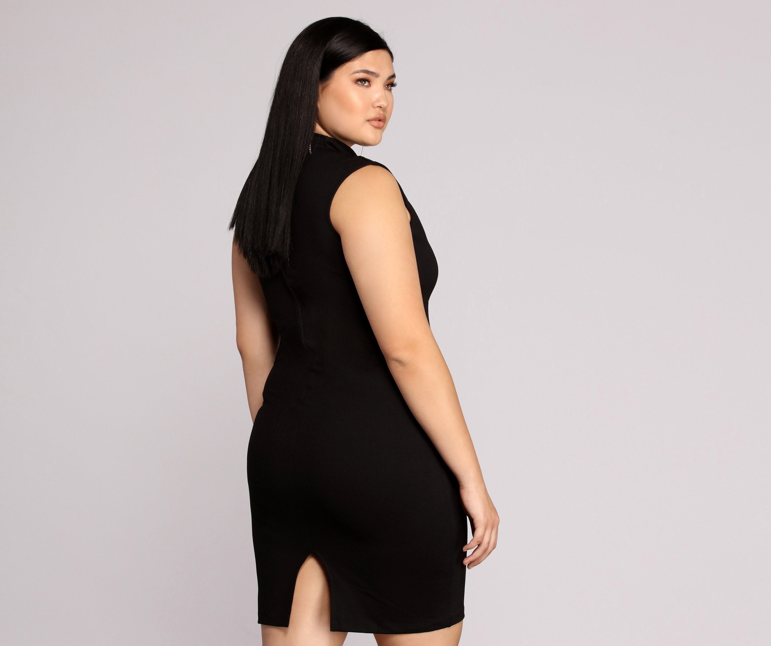Plus Classic Midi Dress - Fashionpara