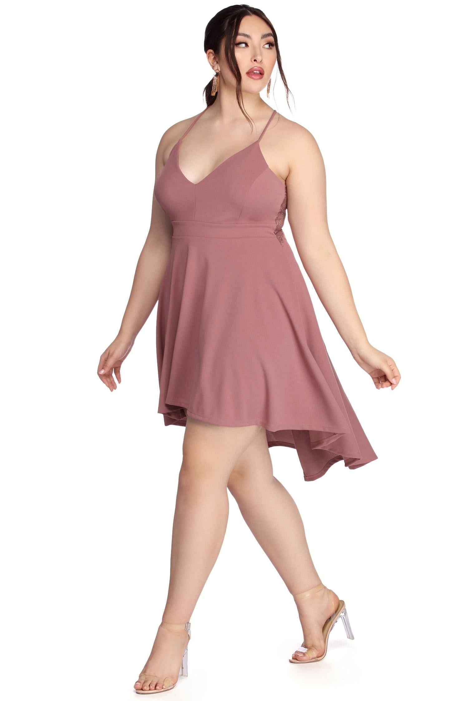 Plus Swept Off Your Feet High-Low Dress - Fashionpara