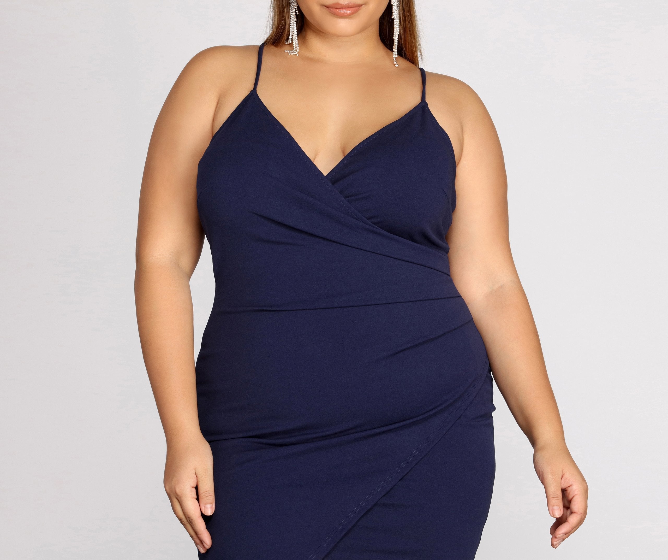 Plus Strappy & Stunning Mini Dress - Fashionpara