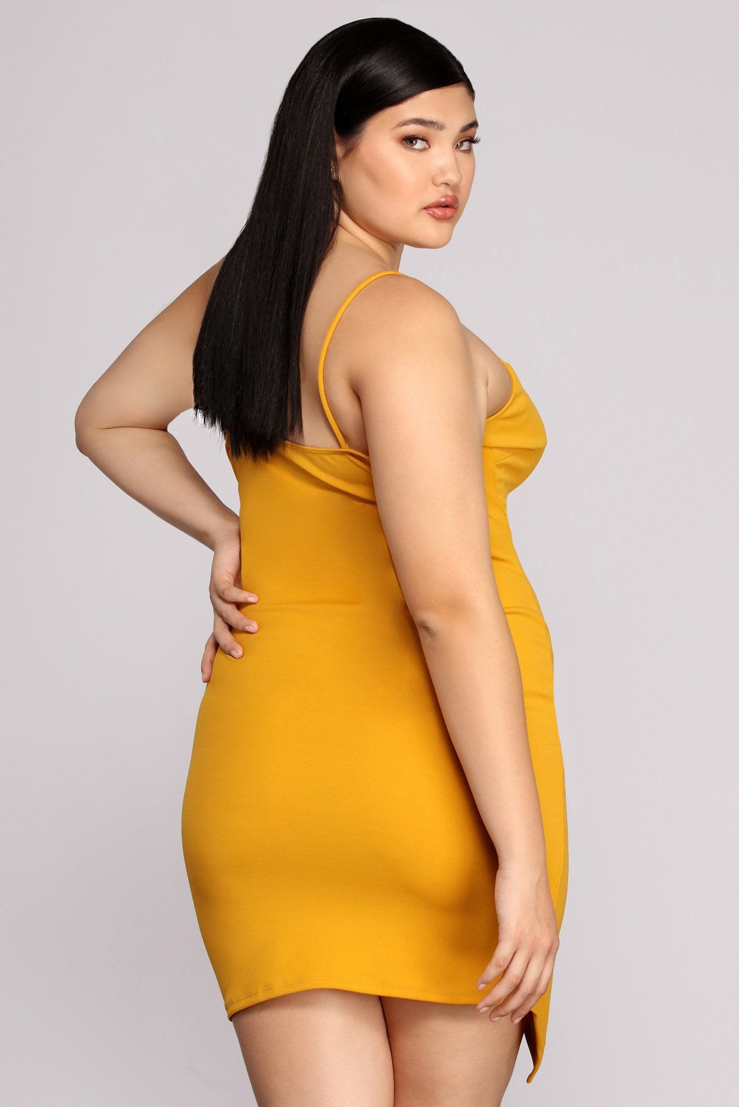 Plus Strappy & Stunning Mini Dress - Fashionpara