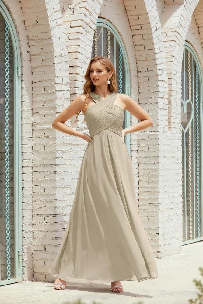 Halter Bridesmaid Dresses Formal Cocktail Prom Gown 28015 by numbersea
