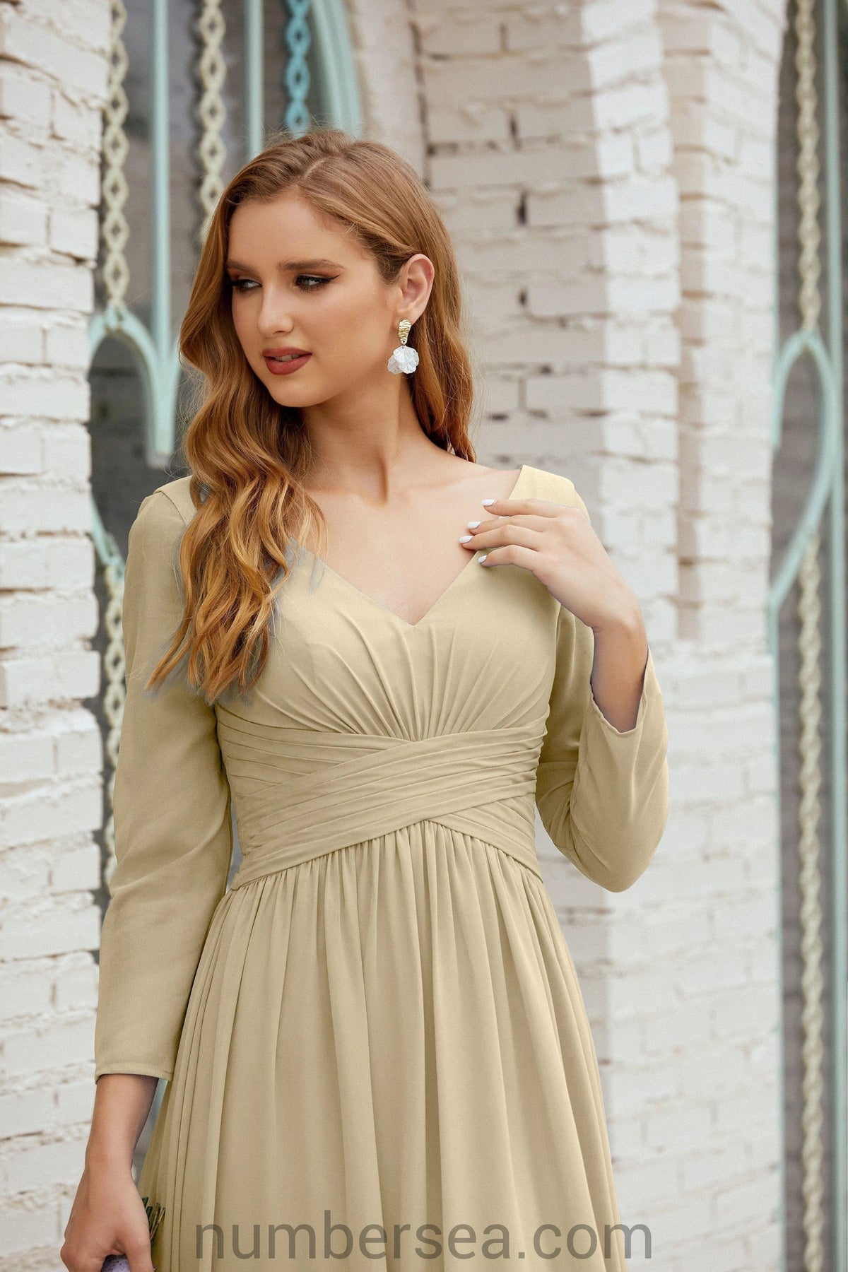 Numbersea Bridesmaid Dress Chiffon Formal Party Dress Evening Dress 28016 by numbersea