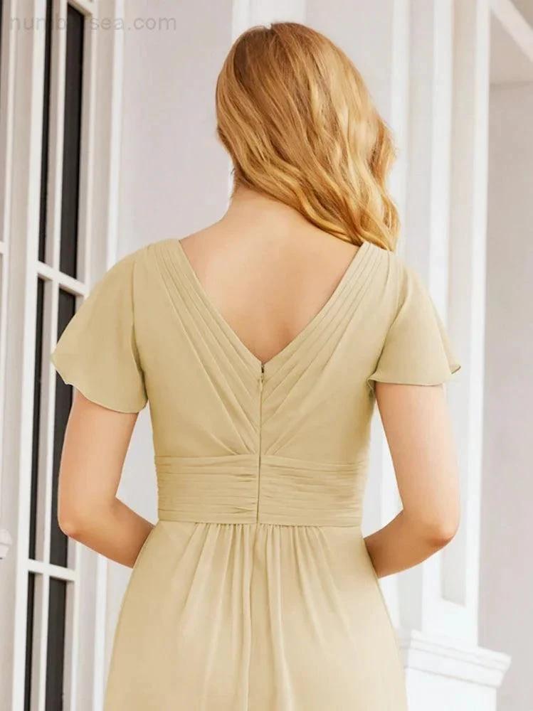 ZapDress Formal Prom Gowns for Mother of The Bride Cap Sleeves Bridesmaid Dress 28047 (ZD16958)
