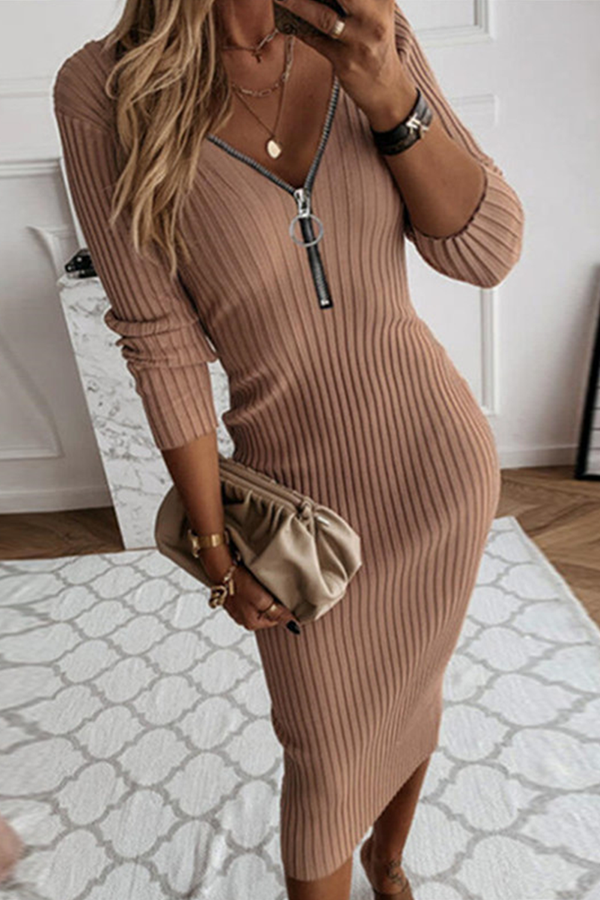 Jesica Premium V Neck Sleeve Dresses Boutique Collection